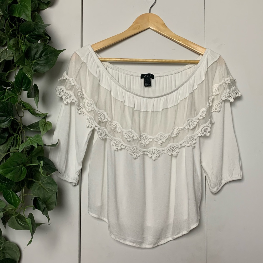 Off-Shoulder White Shirt